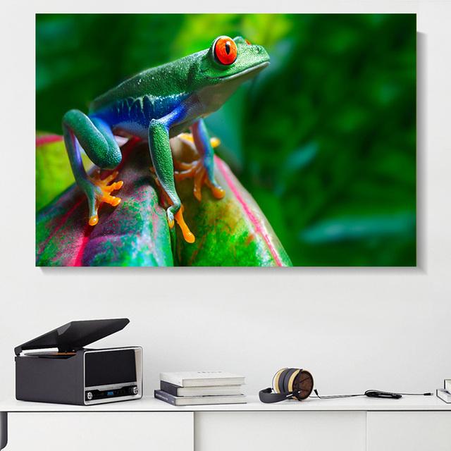 Картина на холсте с животными, древесная лягушка, смеющиеся постеры и принты, пейзаж, настенные художественные фотографии для гостиной, домашний декор, без рамки