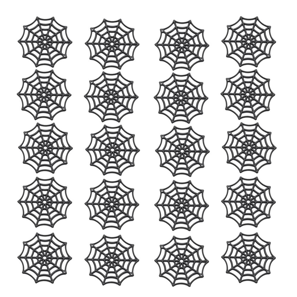 Black Spider Web Novelty Toy Plastic Fake Spider Decorative Spiders Prank Toys Haunted House Prop