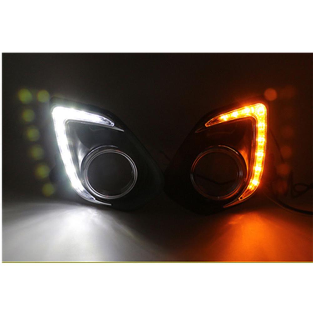 2pcs LED DRL Daytime Running Fog Light Cover for Mitsubishi ASX 13-15