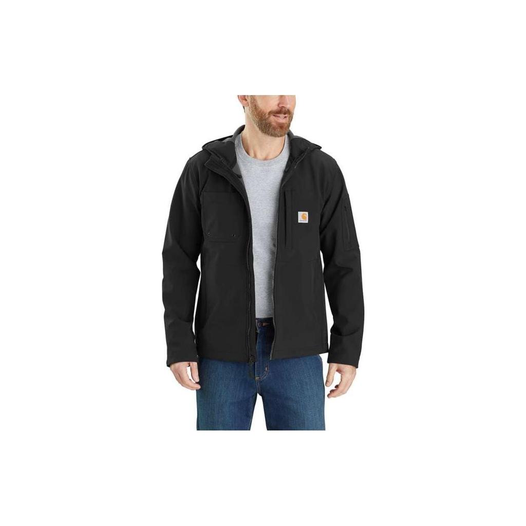 carhartt 103829 Коллекция RAIN DEFENDER СРЕДНЕЙ ПЛОТНОСТИ SOFTSHELL КУРТКА С КАПЮШОНОМ Уровень 1 Устойчивость к холоду СВОБОДНЫЙ ПОКРОЙ 103829