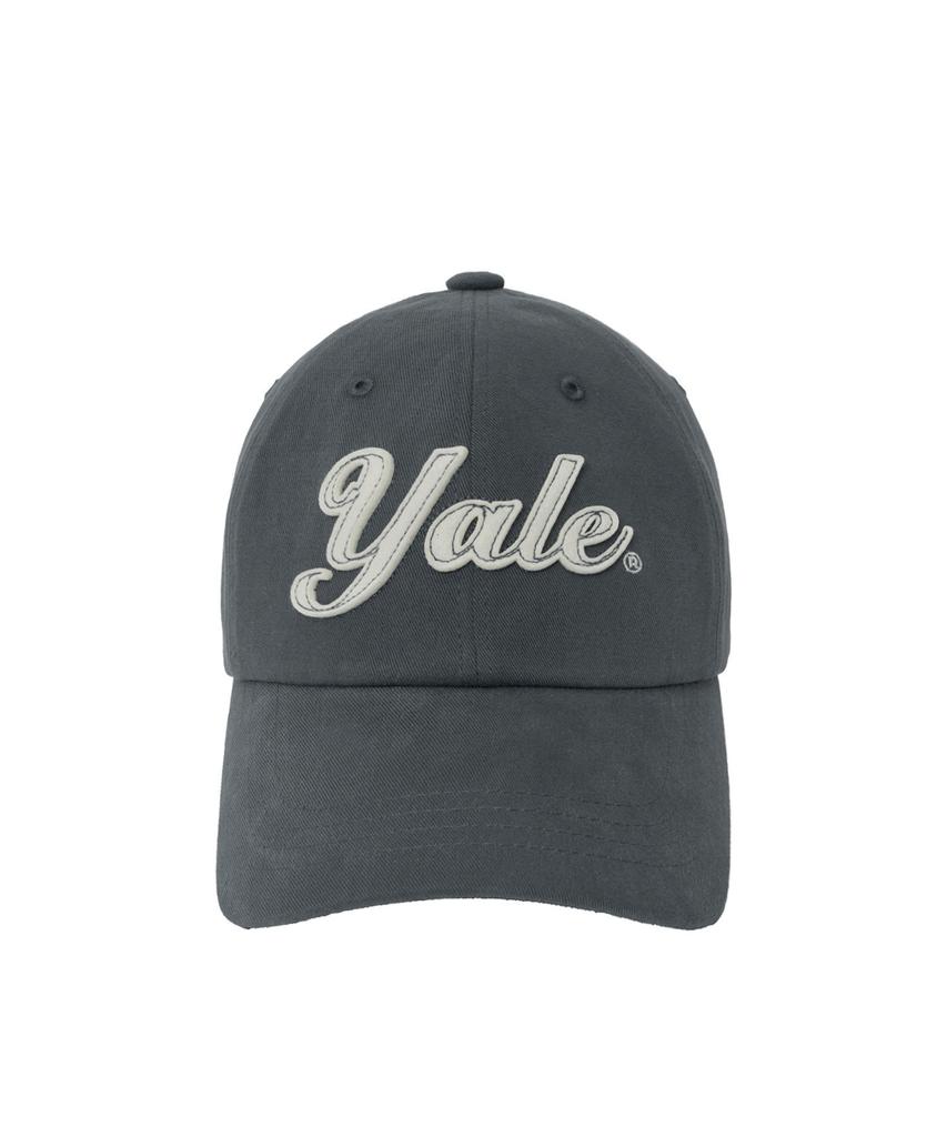 Бейсболка с фетровой аппликацией YALE_Угольный