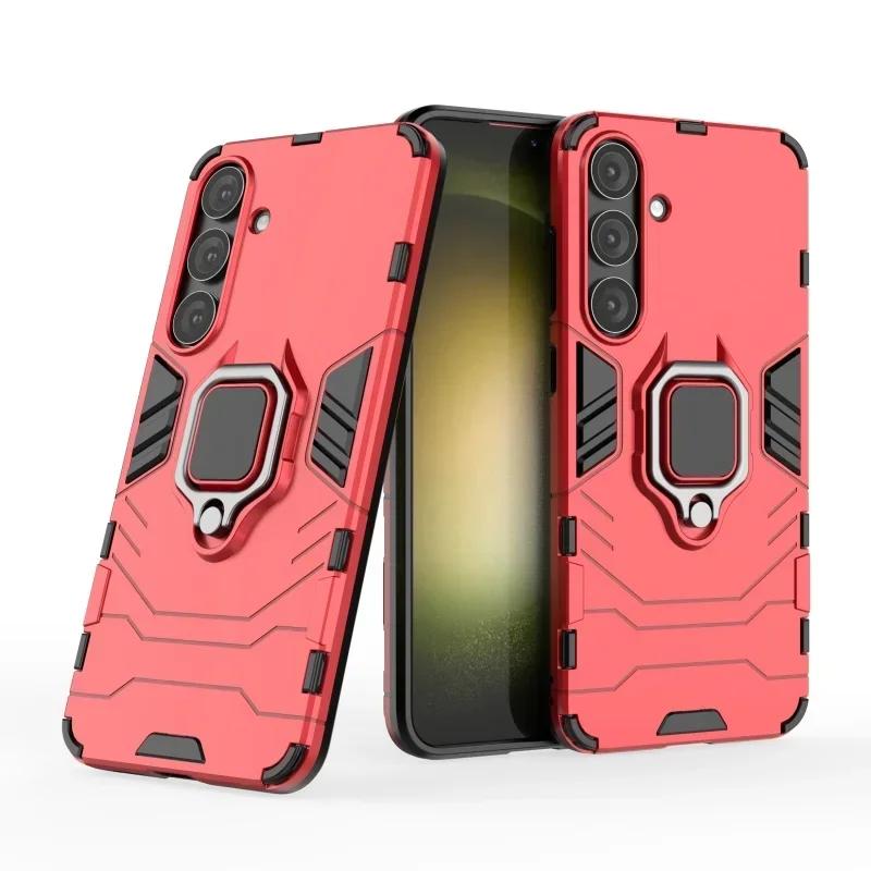 Для Samsung Galaxy A90 A82 A73 A72 A71 A56 A55 A55 A53 A52 A51 A36 A35 A34 Магнитный держатель-кольцо для пальца Военный защитный чехол