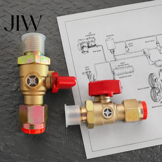 Replacement Air Brake Valve Universal Cut Off Switch Valve, Truck Trailer Front Automotive System Parts Wheel Control Heavy Duty Brass Alloy Accessory