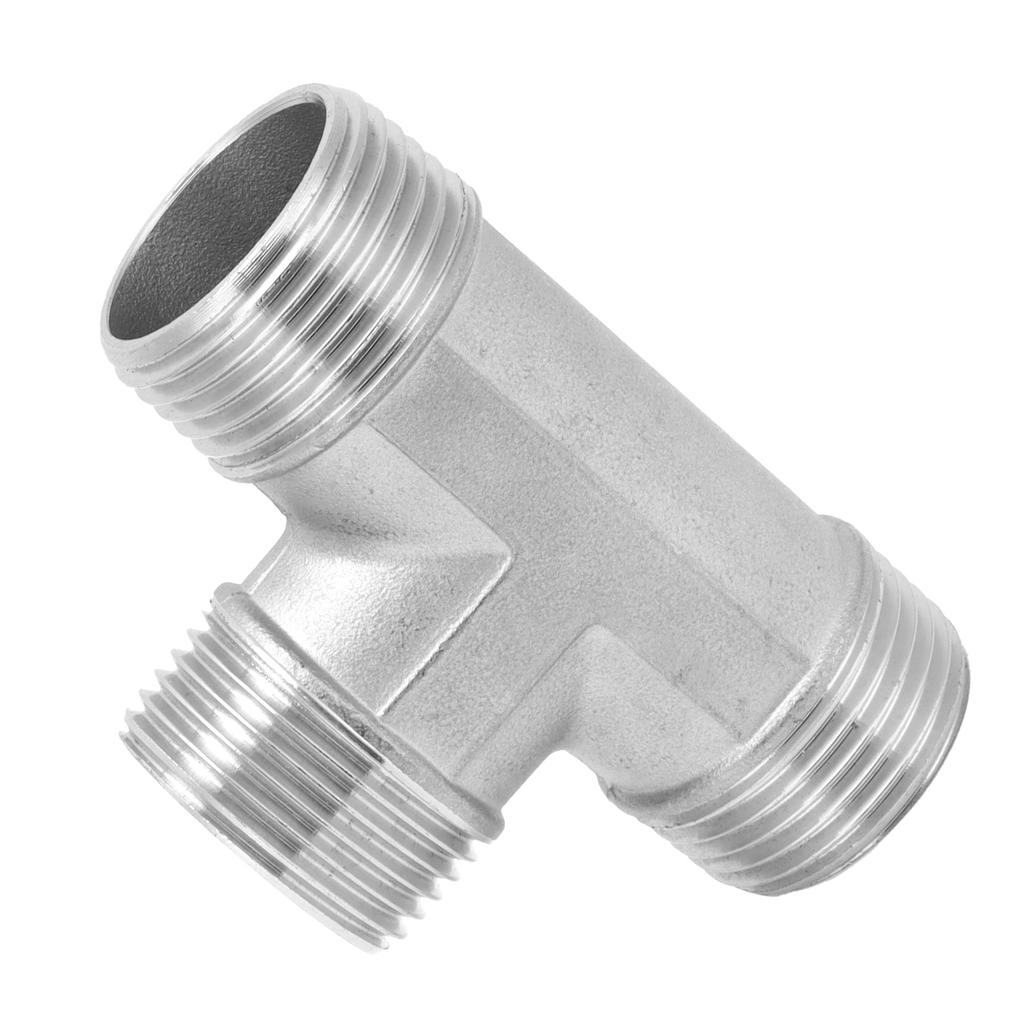 T Shaped Connector G1in Male Thread Stainless Steel Tee Adapter Hardware Pipe Fittings