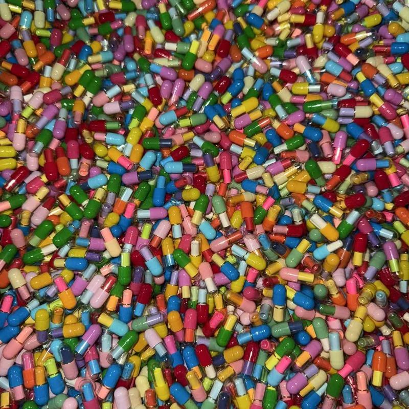 50/100 шт. Сообщение в бутылке Эмодзи-капсула Письмо Любовная пилюля прозрачный Цвет Мини-бутылка для желаний Подарок на День святого Валентина дети