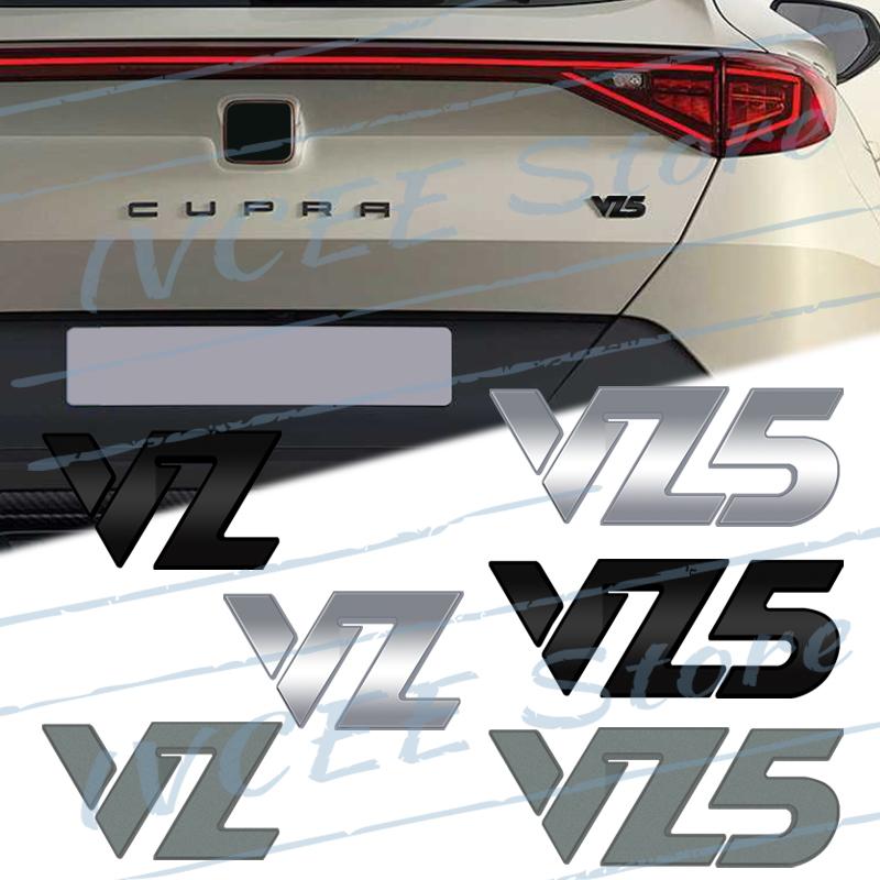 zjcr6 Car Accessories Metal VZ VZ5 Emblem Rear Trunk Body Badge Sticker For Seat Arona Altea Leon Ibiza Ateca Cupra Alhambra E-Racer