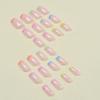 Round Head French Fake Nails Full Cover Press On Nails Detachable False Nail  Women