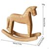 Rocking Horse Statue, Table Decoration Crafts Housewarming Gift, Wooden Figurine Animal