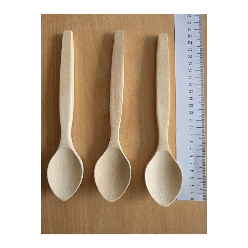 3 Pieces 23 Cm Wooden Wooden Tablespoon