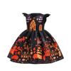 Halloween Girls Dress Printed Dress Witch Role Play Cosplay Costume Masquerade Costume