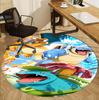 Pokemon Pattern Round Rug, Indoor/Outdoor Mat, for Picnic, Gameroom, Bedroom, Office, Living Room, Home Decor Carpet, Birthday Gift