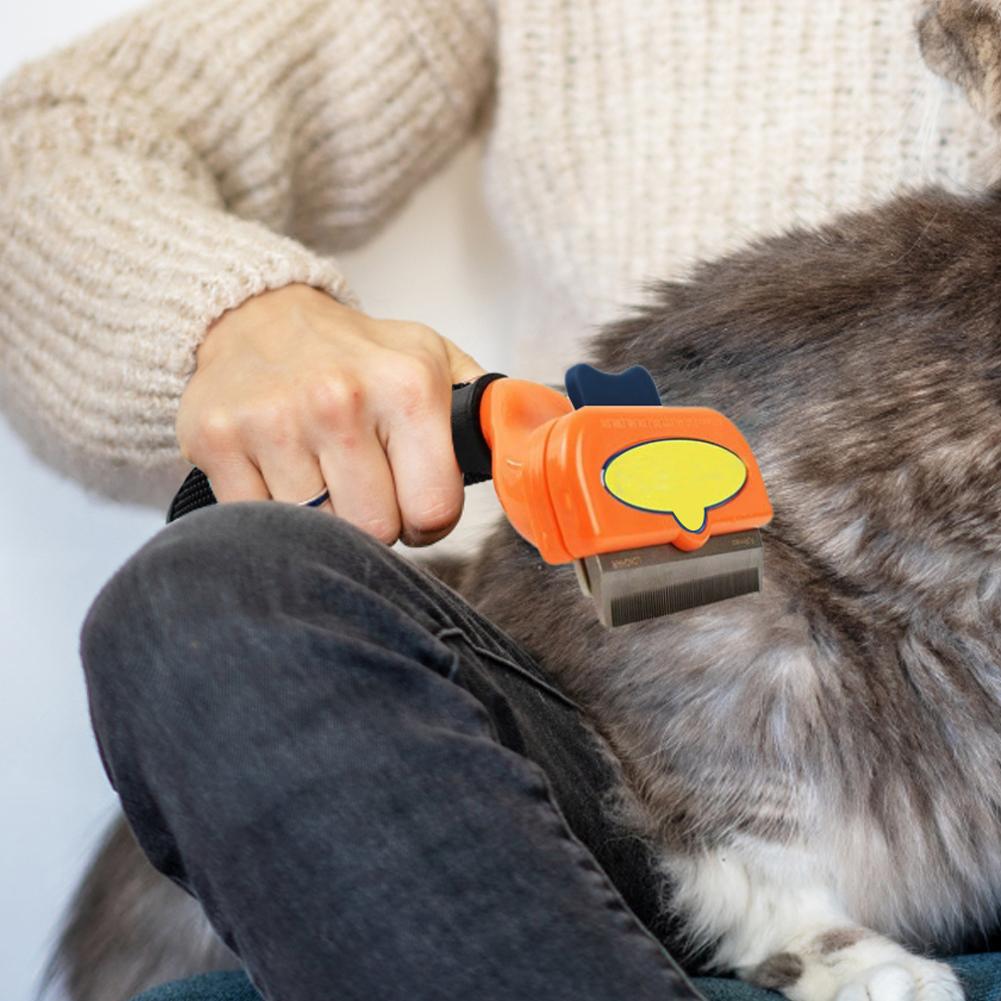 Deshedding Brush Removes Loose Hair and Tangles Self Cleaning Slicker Brush Deshedding Tool for Long Short Haired Dogs Cats