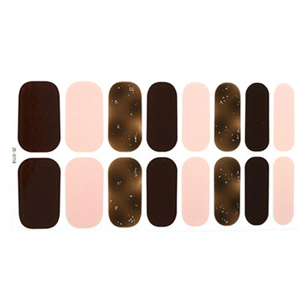 Nails Polish Stickers Gradient Gels Nail Strips Nails Polish Wraps Glittering Gels Nail Stickers Manicures Stickers