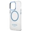Guess Guhmp13Lhtrmb Iphone 13 Pro / 13 6,1 Niebieski/Blue Hard Case Metal Outline Magsafe
