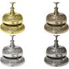 Round Office Brass Desk Calling Bell Unique Vintage Nautical Antique Hotel Counter Decorative Handbells Gifts for Dad Christmas Decor