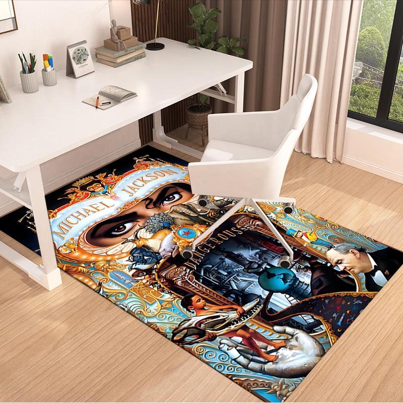 Michael Jackson Dangerous Tour Carpet For Playroom Bedroom Living Room Sofa Home Decorkids Game Area Rug Nonslip Floor Mat