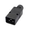 Uxcell IEC 320 C20 Разъем для переподключения 16А/20А 250В Входной штекер Черный