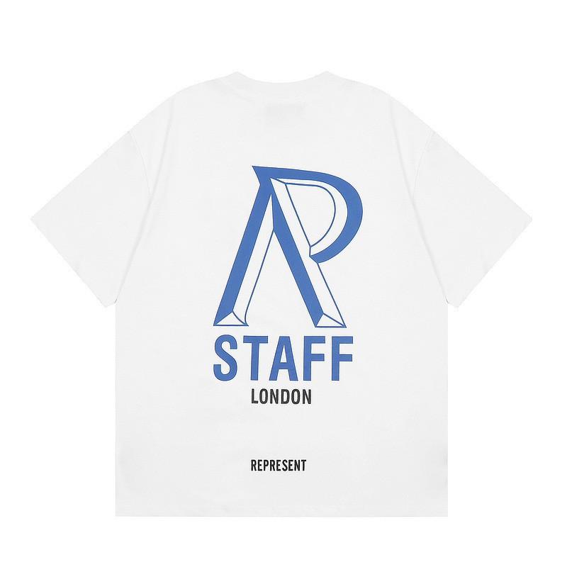 American Vintage REPRES Letter Print Oversized Short Sleeve T-Shirt Couples