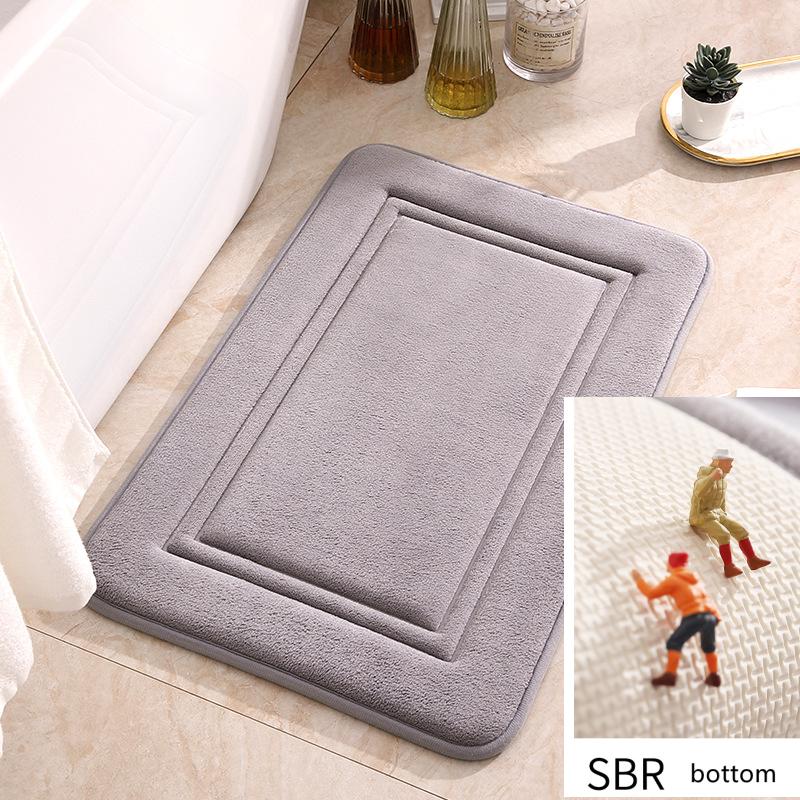 Коврик для ванной в стиле минимализма ThickenToilet Rugs Bathtubbut Side Floor Carpet Anti-Slip Feet Pad Entrance Shower Room Doormat