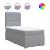 Maison Exclusive - Sommier à lattes de lit avec matelas Gris clair 90x200 cm Tissu