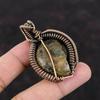 Ammonite Fossil Gemstone Pendant Copper Wire Wrapped Pendant Ethnic Jewelry Handmade Pendant Copper Jewelry Birthstone Pendant Gift For Her