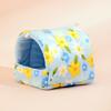 Thickened Quilted Warm Shelter Hamster Bed, Cartoon Print Cozy Hideout, Winter Cave Comfortable Hideaway for Hamsters Small Animal Cage Accessories