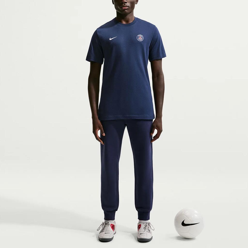 Nike Мужская футболка-пуловер с круглым вырезом и логотипом PSG Club, короткий рукав, топ IM1664-410