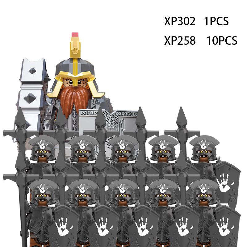 Medieval Elf Rohan Soldiers Guard Army Lotr Action Figures Mini Bricks Doll Assemble Building Blocks DIY Toys for Kid Gifts