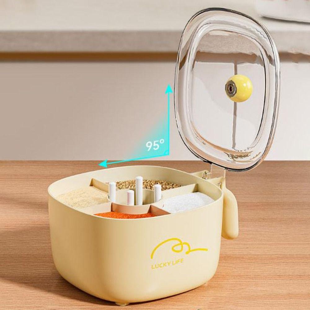 Plastic 4 in 1 Seasoning Box Large Capacity Spice Jar Spice Container for Sugar Salt