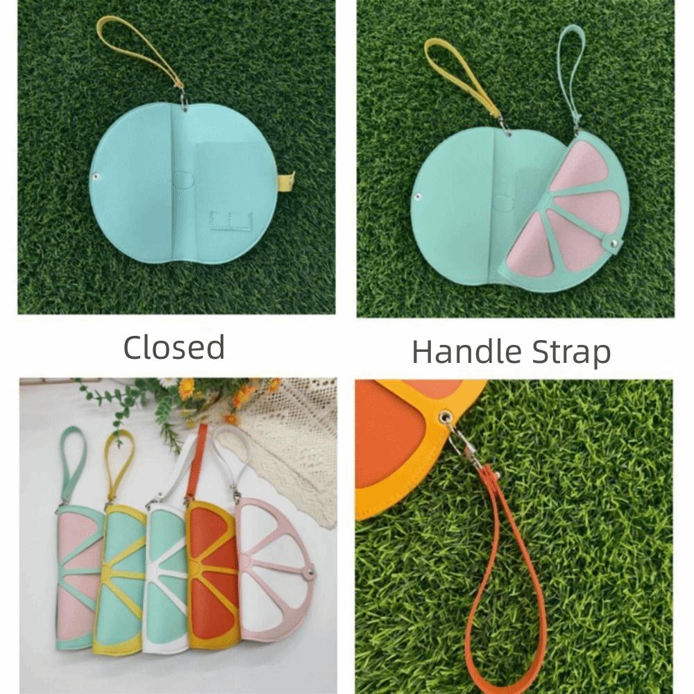 Orange Grapefruit Passport Holder Ultra-thin Passport Clip Creative Fold Purse Women