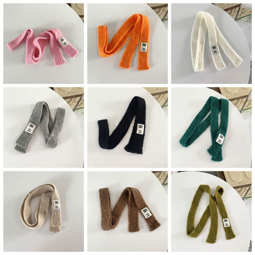 Letter Neck Tie Korean Style Neckerchief Fashion Y2K Knitted Long Scarves Winter/Autumn