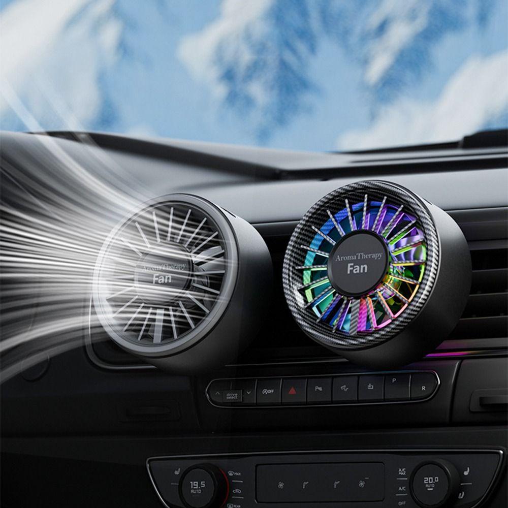USB Автомобильный освежитель воздуха Стереоскопическое вращение Автомобильный диффузор Вентилятор Портативный вентилятор для автомобильной розетки Автомобиль