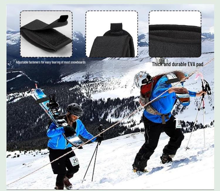 Cross-Border Adjustable Ski Bindings with EVA Pad and Magic Tape Nylon Straps