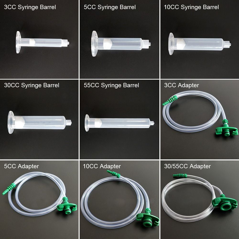 3cc 5cc 10cc 30cc 55cc Helix Luer Lock Tip Диспенсер Цилиндр шприца Игла Наконечник Цилиндр шприца Клапан Адаптер для робота