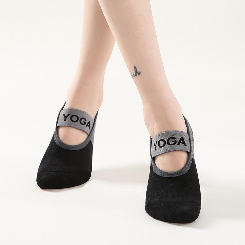 Профессиональные женские противоскользящие носки для йоги, бандажные носки с открытой спиной, носки для пилатеса, женские тапочки для балета, танца, фитнеса, хлопковые спортивные носки
