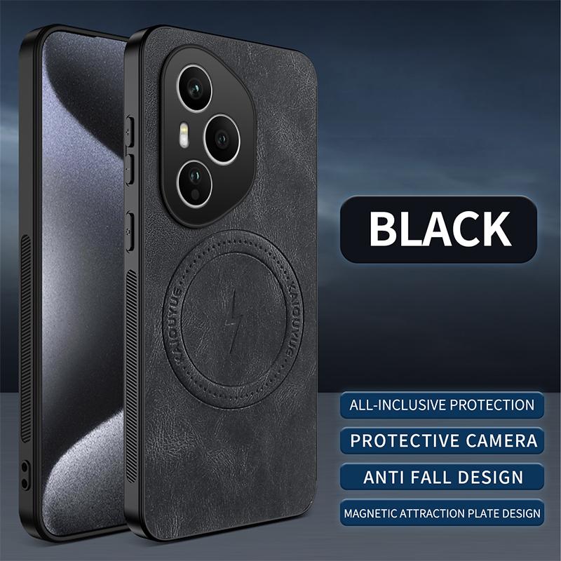 Для чехла Huawei Honor 400 Pro Роскошный чехол-накладка из искусственной кожи с магнитной поддержкой Magsafe Защитный чехол-накладка для Honor 400 200 Lite