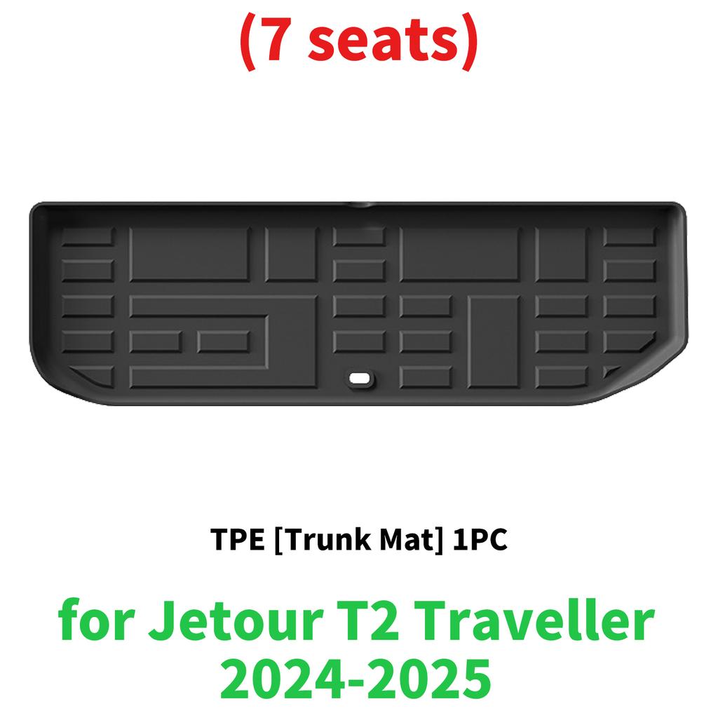 Для Jetour T2 Traveller 2025 2025 Индивидуальные ТПЭ коврики в салон Полный комплект Экологичные Водонепроницаемые Всепогодные вкладыши в салон Аксессуары