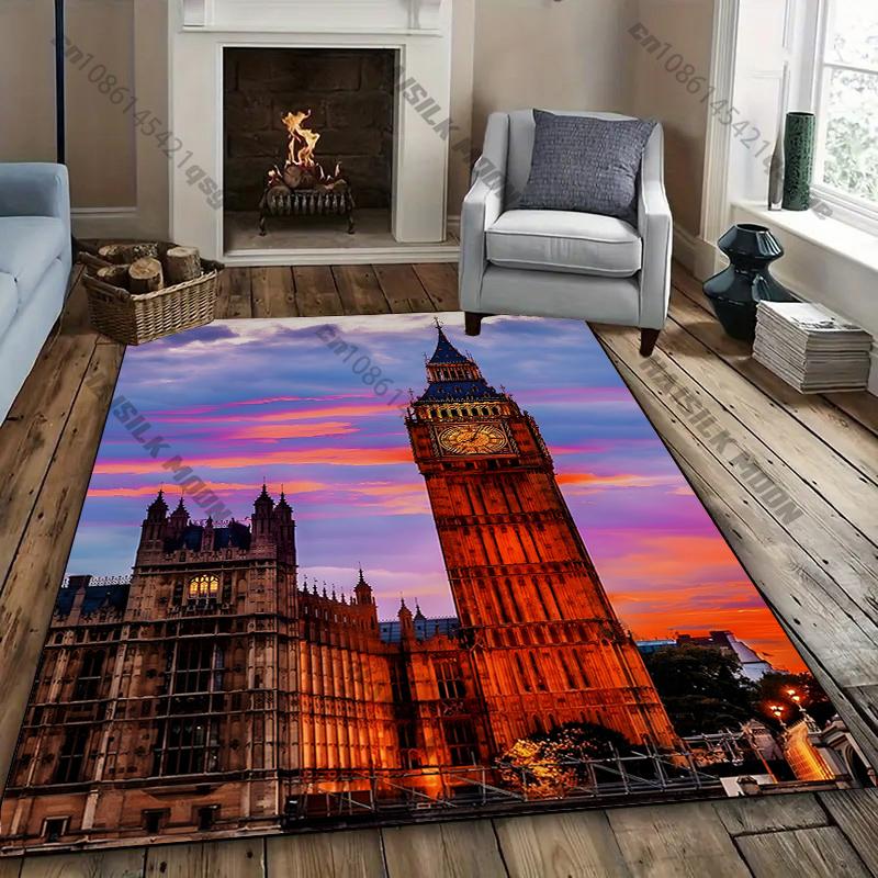 Ковер с принтом Big Ben London Scene для гостиных, ковер для дома, дивана, спальни, подарочный коврик