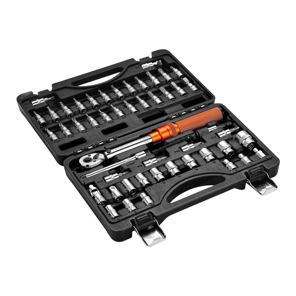 VEVOR Click Torque Wrench Set, 1/4Inch Drive, 20-240 lbf-in / 2.3-27.1N.m, Dual-direction and Dual Range Scales, 72-Tooth, ±3% High Precision