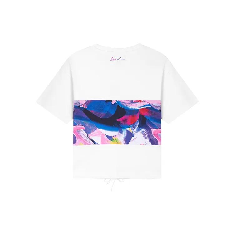 New Balance Drop Shoulder Sleeve T Shirt Women's White (Unisex) T-Shirts AWT12328 WT