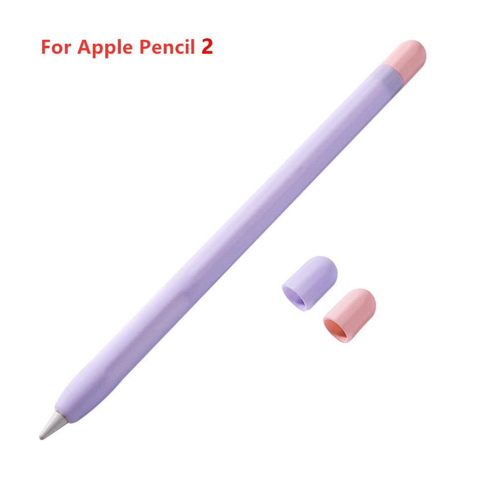 For Apple Pencil 1 2 Stylus Pen Cover Silicone Case Color Matching Protective Shell Non-slip Anti-fall Cases For iPad Pencil 2 1