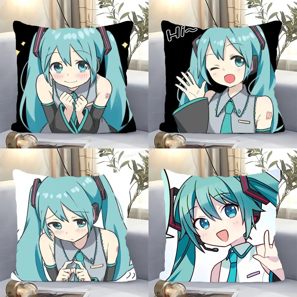 1 шт. H-Hatsunes M-Miku Наволочка Квадратная Спальня Диван Отдых Комфорт Подушка Автомобиль Гостиная Домашний Декор