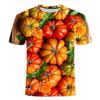 Summer's Creative Fresh Fruits And Vegetables Fashion Men's T-Shirt 3d Printed Short Sleeve Loose O Neck Personality Tees Tops