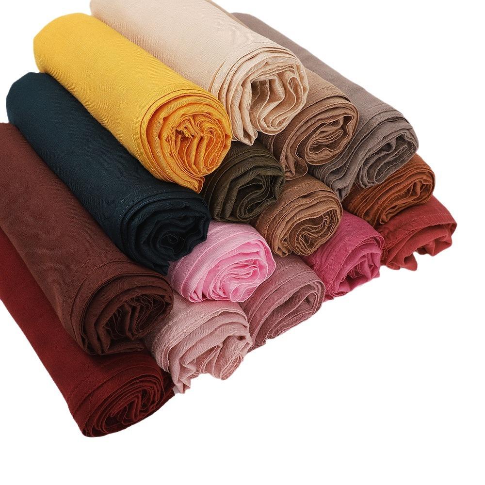 Soft Wide Edge Thin Modal Single Color Cotton Breathable Scarf Shawl Large Size 85 * 180CM