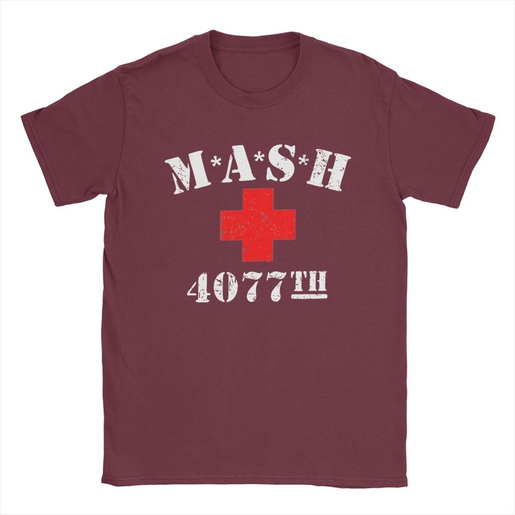 Мужские футболки Mash 4077 Телешоу Винтажные Футболки из Чистого Хлопка Футболки с Коротким Рукавом Одежда с Круглым Вырезом Классические