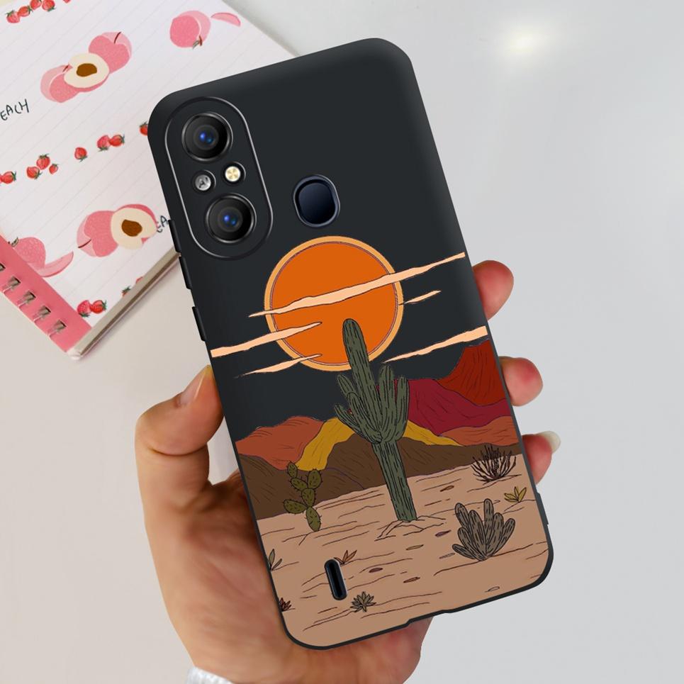 For ITEL A58 ITEL A49 Back Cover Jelly Stylish Beauty Pattern Printed Phone Case For ItelA48 A 49 Soft Black Matte Silicone Etui