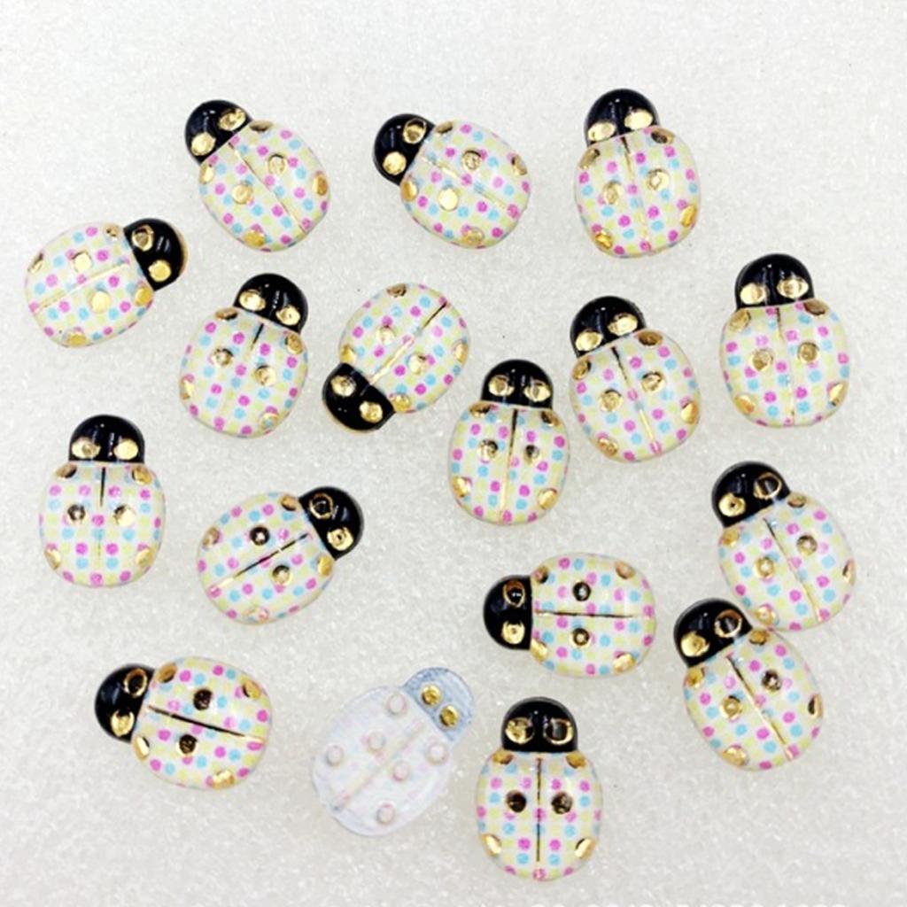 50 шт. жуки с плоской задней частью декоративные акриловые скрапбукинг домашние цветочные декоративные украшения своими руками для скрапбукинга