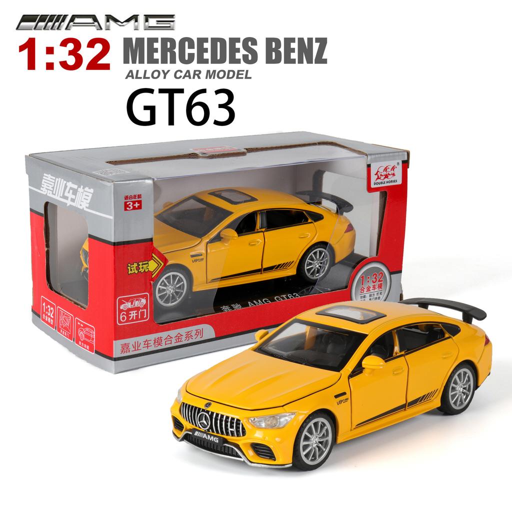 1/32 литой автомобиль Benz AMG GT63, ​​модель автомобиля, откат со звуком и светом, игрушечный автомобиль для мальчиков и девочек, подарок для взрослых