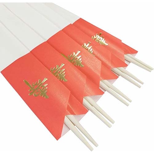 Iwai Sangyo Celebration Chopsticks, Red and White, Kinju (Kinju) Design, 5 Pairs