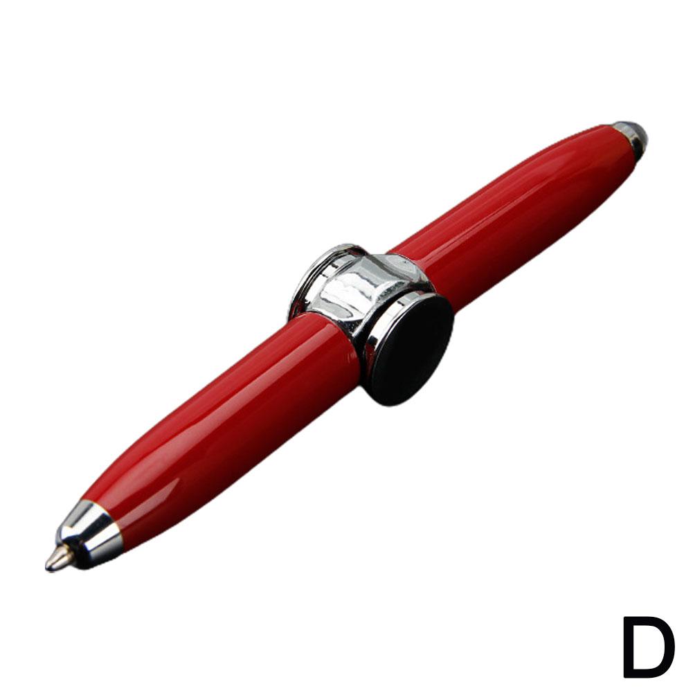 Творческая многофункциональная светодиодная ручка с декомпрессионным гироскопом, металлическая шариковая ручка, модные офисные школьные принадлежности, ручки для письма